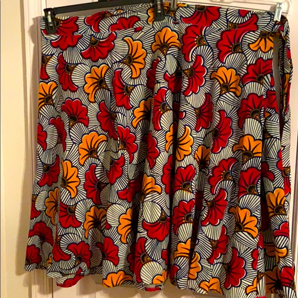 African Kente Ghanaian free form wrap skirt